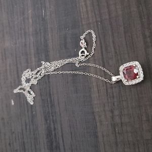 Zales garnet necklace